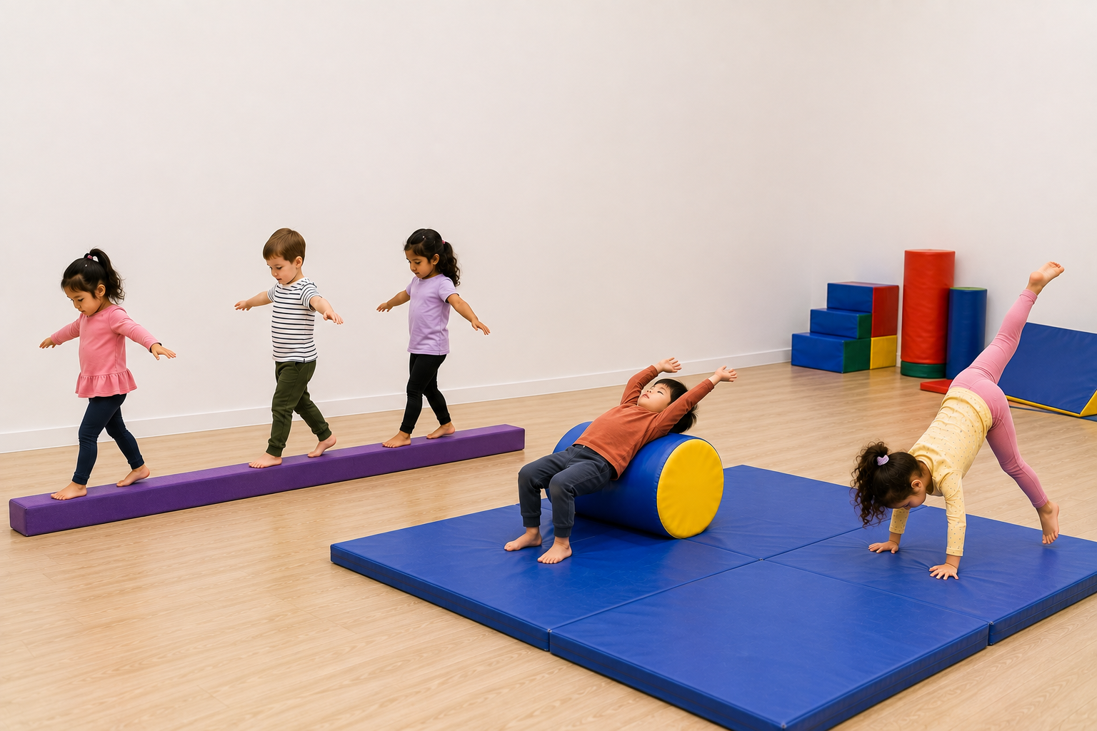 Kids in Gymnastics class