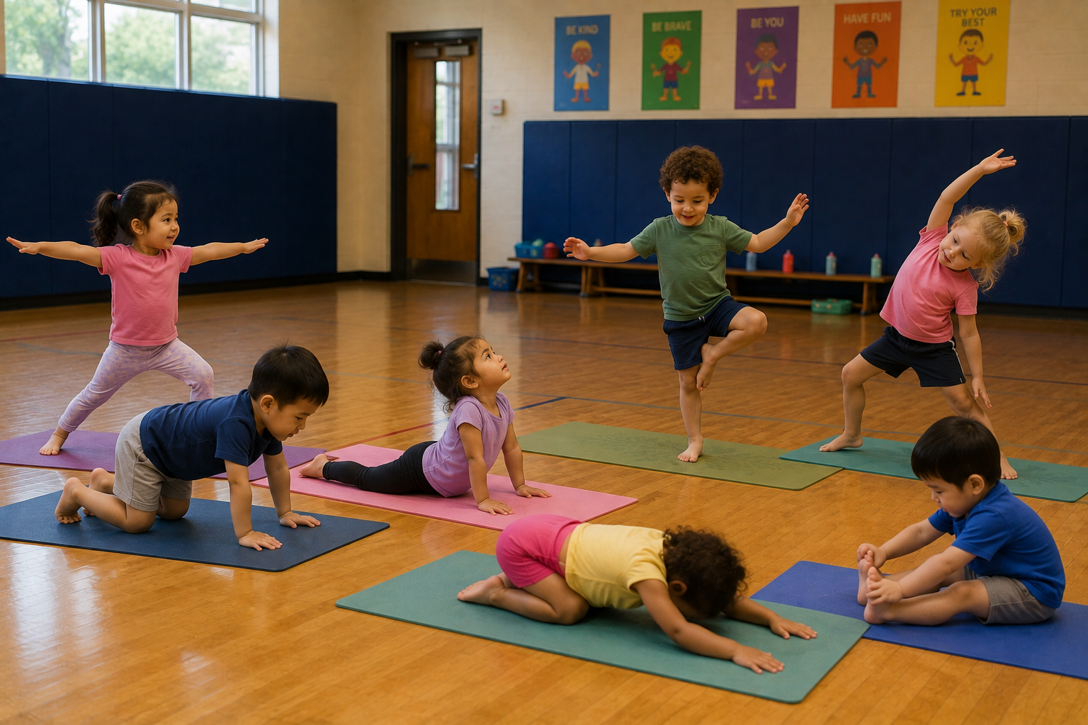 Kids in Yoga class